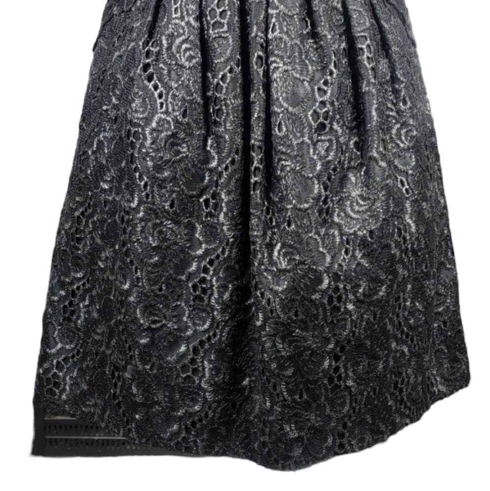 Anthro Leifsdottir Lingonberry Black Floral Lace Dress Size 2 - Picture 8 of 14
